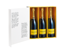 Geschenkkoffer "Faveur" voor 3 flessen champagne Drappier van 750 ml
